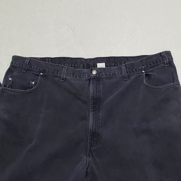 RARE Vintage Levi's 545 Orange Tab Black Raw Cut Stone Wash Loose Fit Jeans - Picture 6 of 14